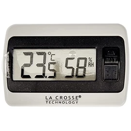 La Crosse Technology WS7005 White Mini Thermometer Hygrometer Meter Hair Hygrometer