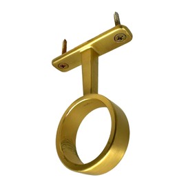 Desunia Die-Cast Mid Hanger for Satin Brass Round Closet Rod | 32mm Diameter | 1 Pack