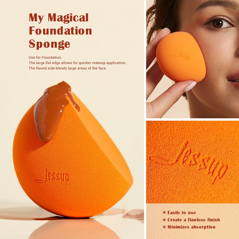 Jessup Makeup Sponge Set, 3 Pieces Make Up Sponges for