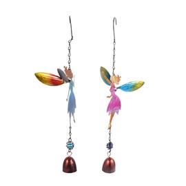 Kisangel Small Wind Chimes Outdoor Angel Bell Pendant Decor Wind Chime Craft Pendant Random Color