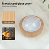 200ml Glass Essential Oil Diffusers for Home, Wood Grain Base