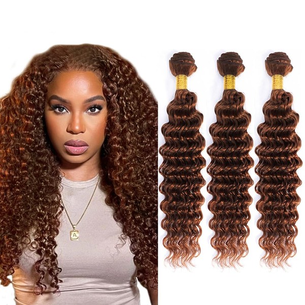 Auburn Human Hair Bundles 34 34 34 Inch Reddish Brown