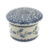 Blue Rose Polish Pottery Tulip French Butter Dish