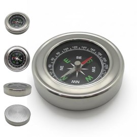 Gadgetime USA Mini brújula 2.4 x 2.4 pulgadas, brújula direccional portátil para senderismo, camping y viajes