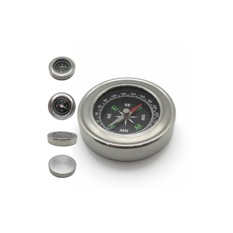 Gadgetime USA Mini brújula 2.4 x 2.4 pulgadas, brújula direccional