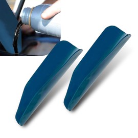 MLY 2 PCS Flexible Oil Drain Funnel, Foldable Form a Funnel 14.5 Inches X 6.6 Inches, Flexible Funnel for Automotive Oil Change Use (Blue)