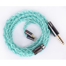 [JSHiFi-Spring] 2-pin 4.4mm Rear Cable Copper Silver Alloy + Enhanced Shield Layer Design + Furukawa Copper 0.17 inch (4.4 mm) Balance Earphone Upgrade Cable 0.03 inch (0.78 mm) 2-pin Earphone