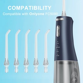 FUNSEE Replacement Heads for Onlyone Water Flosser, Only Compatible Onlyone FC5090 Water Flosser Replacement Tips Oral Irrigator Jet Tip(5 Classic Jet Tips)
