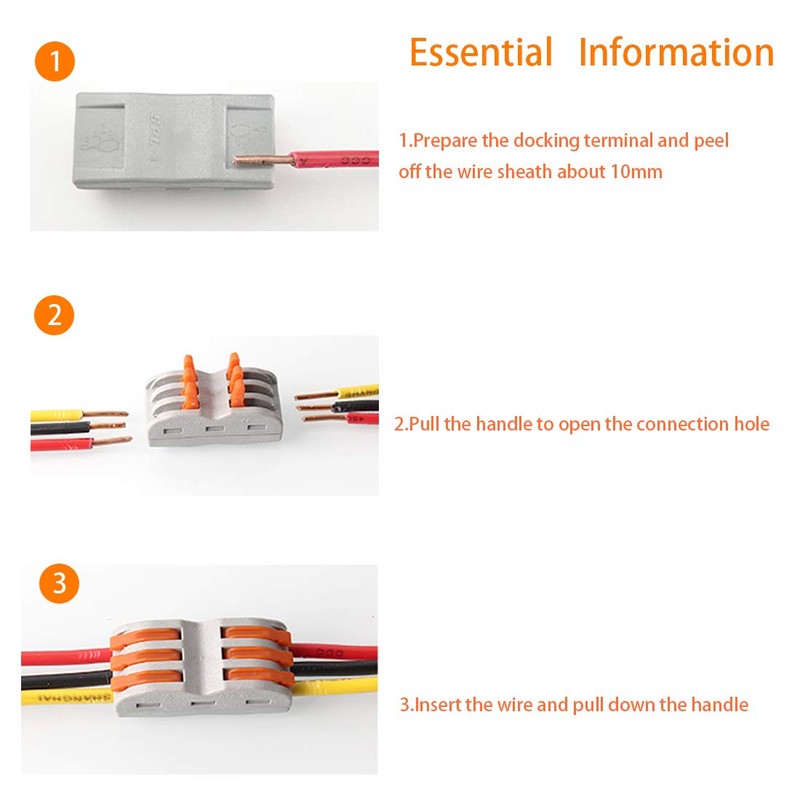 12 Pack Compact Wire Connectors Lever Wire Nut Wire, 6