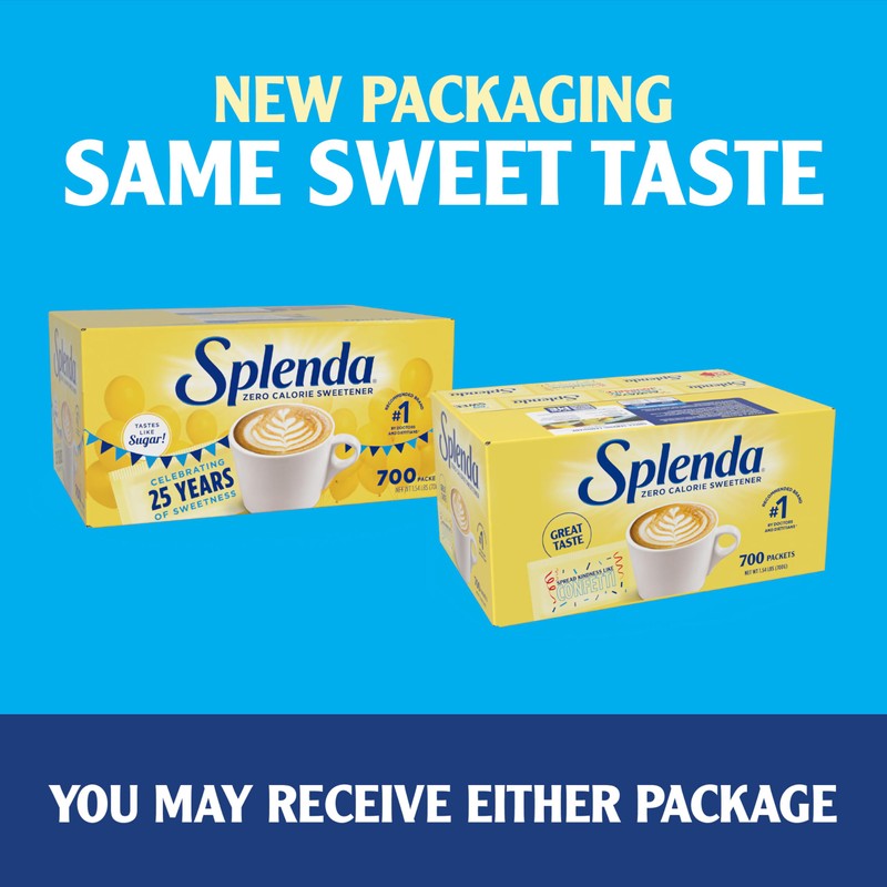 SPLENDA Zero Calorie Sweetener, 700 Count Packets