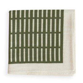 Topdrawer Japanese Handkerchief, 100% Cotton, Bamboo Pattern, Spruce