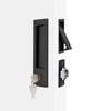 Dontay 2 Pack Pocket Door Handle with Lock and Edge