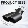 Stainless Steel Dual Exhaust Tip, 2.5" Inlet 2.4" Outlet Dual