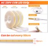 KISUFU 220 V Dimmable COB LED Strip 5 m, 360