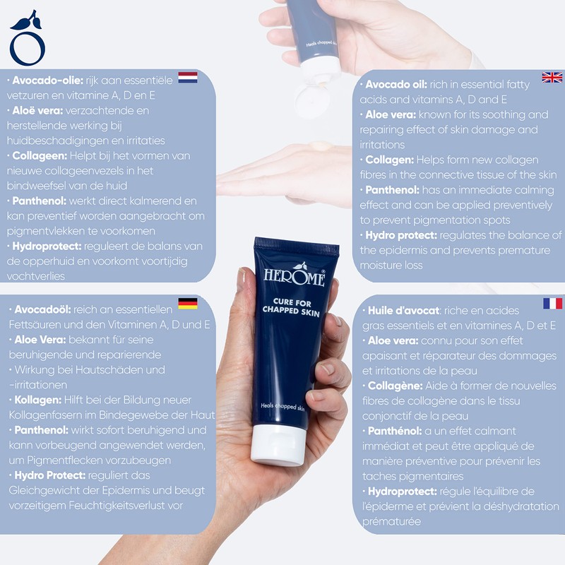 Herôme Cosmetics Cure For Chapped Skin Pack of 1x 98g)