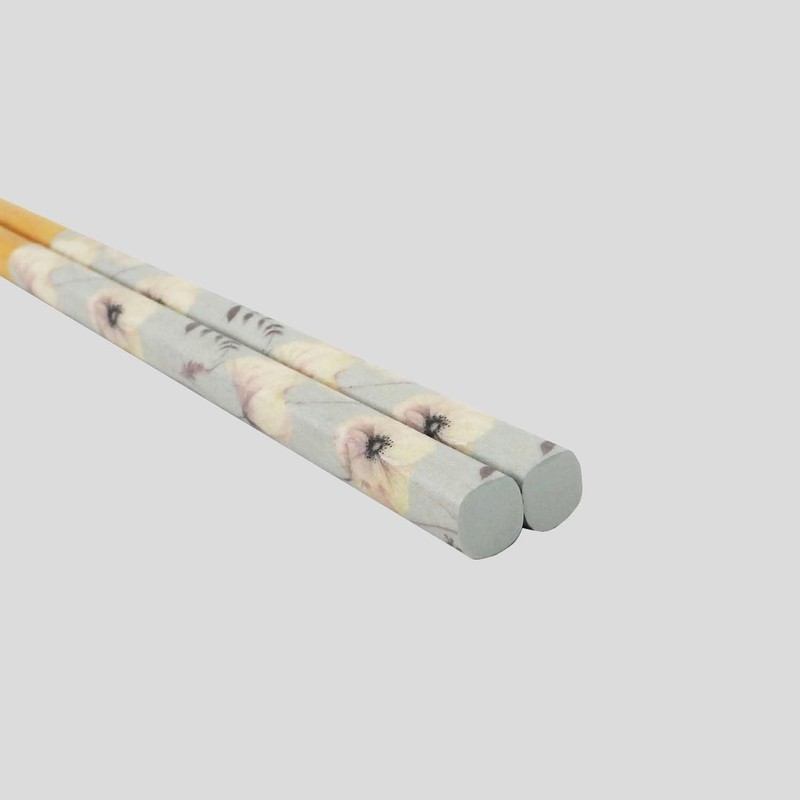 Ishida Painted Chopsticks Fleur, 9.1 inches (23 cm), Blue, Made