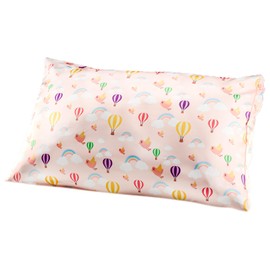 Lolalet Silk Pillowcase for Kids, Satin Pillow Cover with Envelope Closure, Standard Size 20x26 -Rainbow Ballons, 1 PC