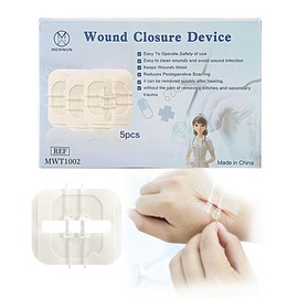 MEMNUN Wundverschlussgerät, Notfall-Wundreparatur, keine chirurgische Naht erforderlich, Familien-Backup, Outdoor-Sport, Camping-Essential (5 Stück)