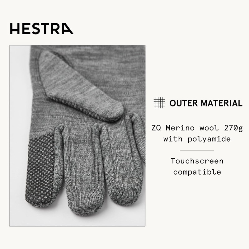 Hestra Merino Touch Point Liner - Touch Screen Compatible Lining