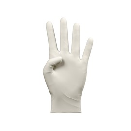 Bayeco - Disposable Latex Gloves - White - Ambidextrous - Food Safe - Highest Sensitivity - Pack of 30 - Size S