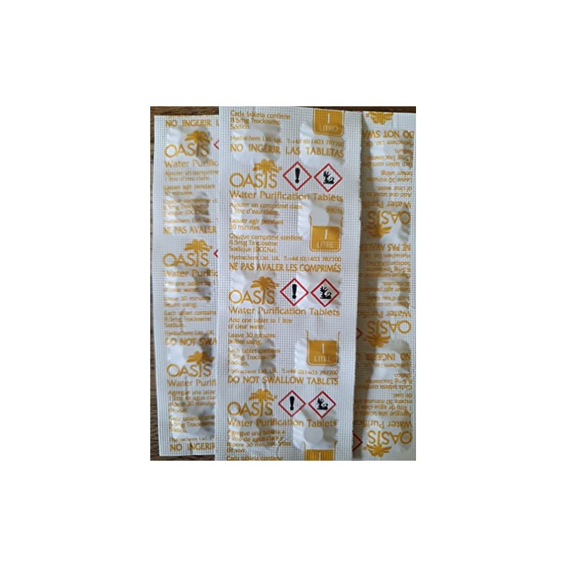 Oasis Water Purification Tablets 8.5 MG Treats Water (150)