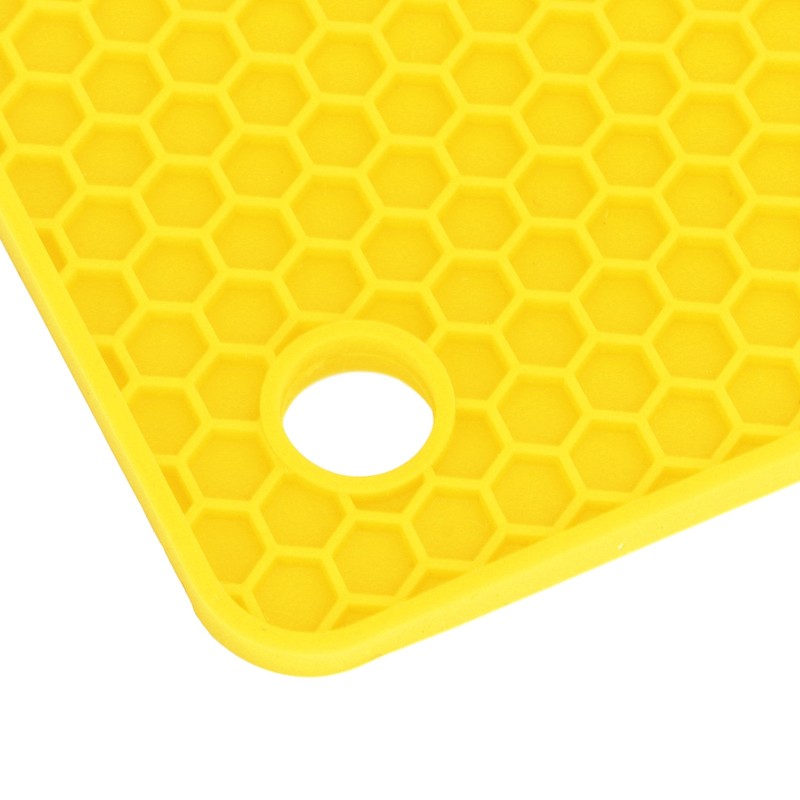 5Pcs Silicone Trivet Mat Square Round Honeycomb Hot Pad Non