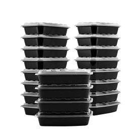 Snap Pak Rectangular Food Storage Set of 25 - Black