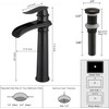 BWE Bathroom Vessel Sink Faucet Waterfall Spout Single Handle One