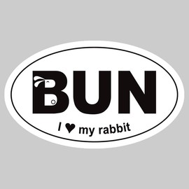 BUN I love my rabbit STICKER