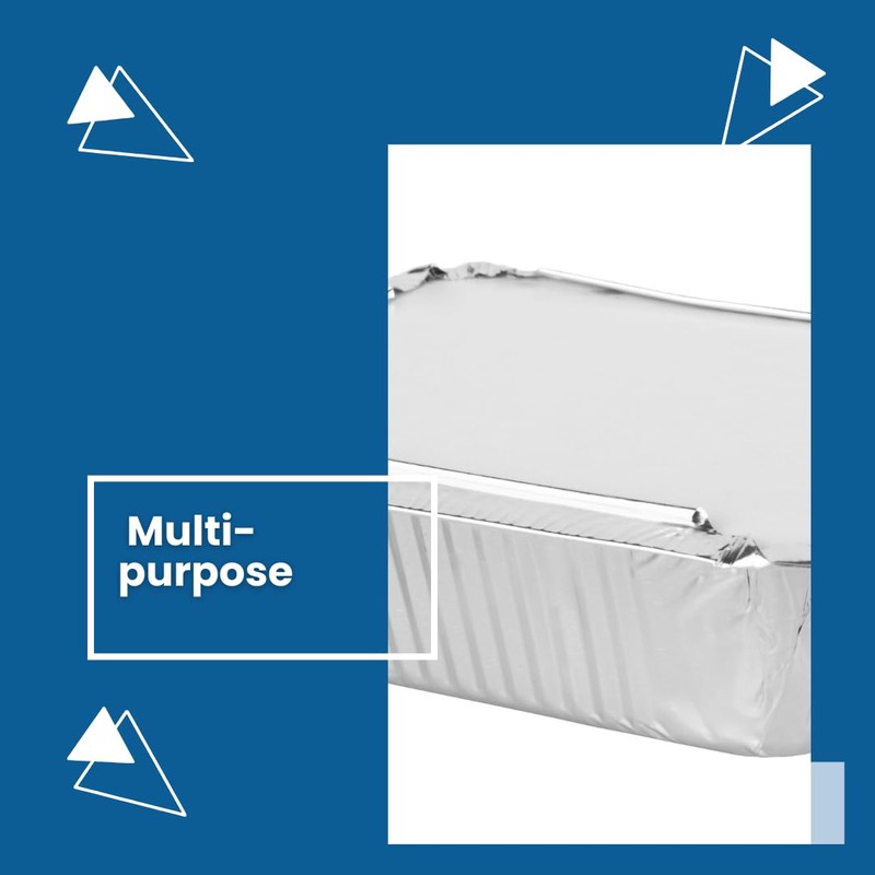 CafeTEq Aluminium Foil Food Trays (No 2) Containers Including Lids