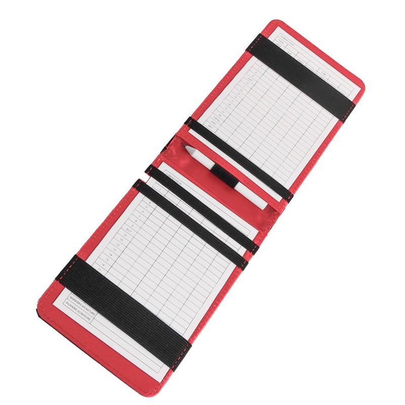 Laroal Golf Scorecard PU Leather Crocodile Pattern Golf Scorebook with