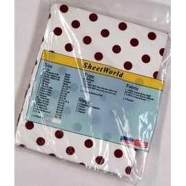 Burgundy Dot Cotton Travel Lite Playard Sheet - Fits BabyBjorn 24 x 42
