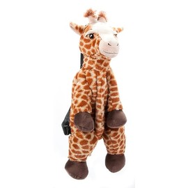 The Petting Zoo Giraffe Stuffed Animal Plushie Backpack, Gifts for Kids, Wildlife Animal Toy, Brown Giraffe Plush Toy Book Bag, 20 inches