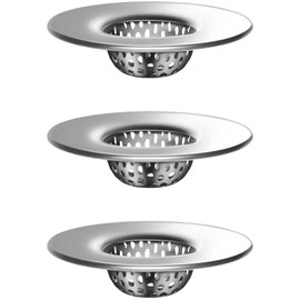 RSYHVG Bathroom Sink Strainer, Utility, Slop, Bathtub Lavatory Sink Drain Strainer Hair Catcher, Stainless Steel Shower Drain Strainer, 3 Pack