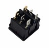 Double Rocker Switch Black 20 x 22 mm Red Rocker
