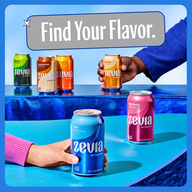 Zevia Zero Calorie Soda, Caffeine Free Cola, 12 fl oz