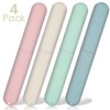 NEXCURIO 4 Pack Travel Toothbrush Case, Portable Breathable Toothbrush Holder