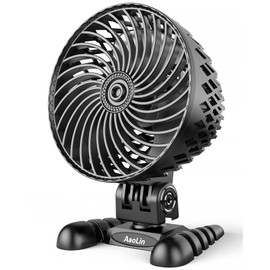 AaoLin USB Desk Fan, Table Fan with CVT Variable Speeds, Quiet Portable, Desktop Mini Personal Fan for Room, Home, Office (Black-02)