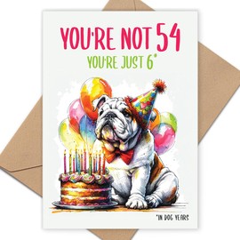 Paintio Funny 54th Birthday Card for Women - Happy 54 Year Old Birthday Card for Her, Wife, Daughter [5"x7"]