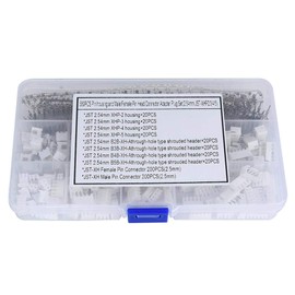 560Pcs 2.54mm 2/3/4/5 Pin Housing, Shrouded Header, JST-XH Male Female Pin Header Crimp Terminal Connector Assortment Kit 2.5mm