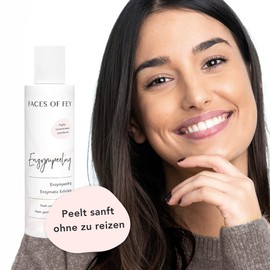 FACES OF FEY Enzyme Peeling - Clarifying Enzymatic Exfoliator with Enzymes of Pomegranate, Papaya & Mango for Pure Skin - 100 ml Liquid Exfoliator