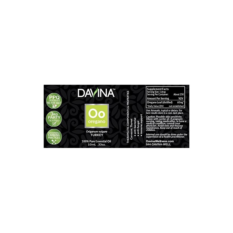 Oregano Pure Essential Oil 10ml by Davina