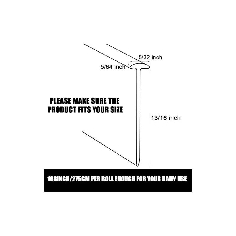 Waterproof Shower Door Bottom Seal Strip - Clear Silicone Replacement