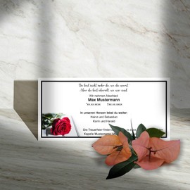 Mourning papers by GUSTAV NEUSER 25x Mourning cards set with envelope DIN LANG motif black mourning frame with stem rose thank you cards mourning without window dignified condolence card