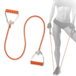 Elecom HCF-TBHGHDR Training Tube with Handle, Standard, Eclea Sports, 4.9 ft (1.5 m), Orange