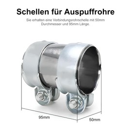 Exhaust Pipe Connector Double Clamp Pipe Connector Exhaust Pipe Connector Exhaust Pipe Connector Exhaust Clamp Exhaust Clamp Stainless Steel Turbo Silencer Band Clamp