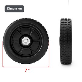 7 Inch Grill Wheels Replacement Parts for Traeger Grill Wheel KIT0138 Pro 34 Bronson 20 Pro 22 Pro 575 Pro 780 Pro 20 Eastwood 22 34 Renegade Pro HDW332 Plastic Black BBQ Wheels Accessories 2PCS