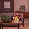 AurGun Fire Flame Neon Sign with Base, LED Fire Neon