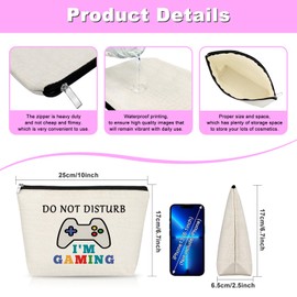 Gamer Gifts for Women Makeup Bag Best Gaming Gifts for Video Game Lover Novelty Birthday Gift for Gamer Players Enthusiasts Thanksgiving Christmas Presents for Friends Her Cosmetic Bag with Zipper