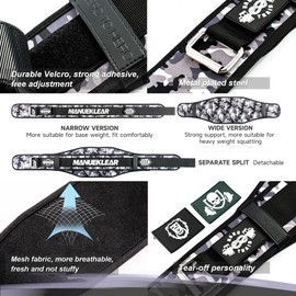 Weight Lifting Belt, Lifting Belts for Women Men, MANUEKLEAR Weightlifting Belt Quick Locking Back Support for Bodybuilding, Fitness, Powerlifting, Cross Training, Squats, Workout, Exercise (Camouflage, M（32-37inches）)